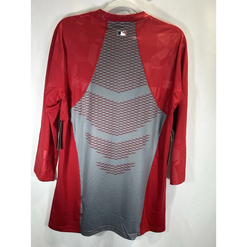 Nike Pro Hypercool  California Angels Red & Grey Batting Shirt Men’s Size Large